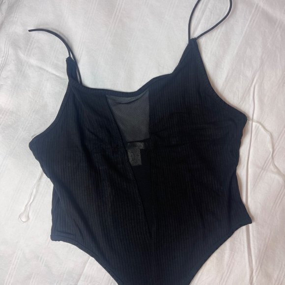 Bozzolo Just Can't Get Enough‎ Thong Bottom Mesh Bodysuit Black Size M RefFNB3 - Picture 4 of 7
